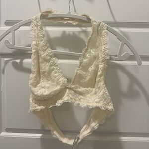 Free People Lace Bralette in Cream
